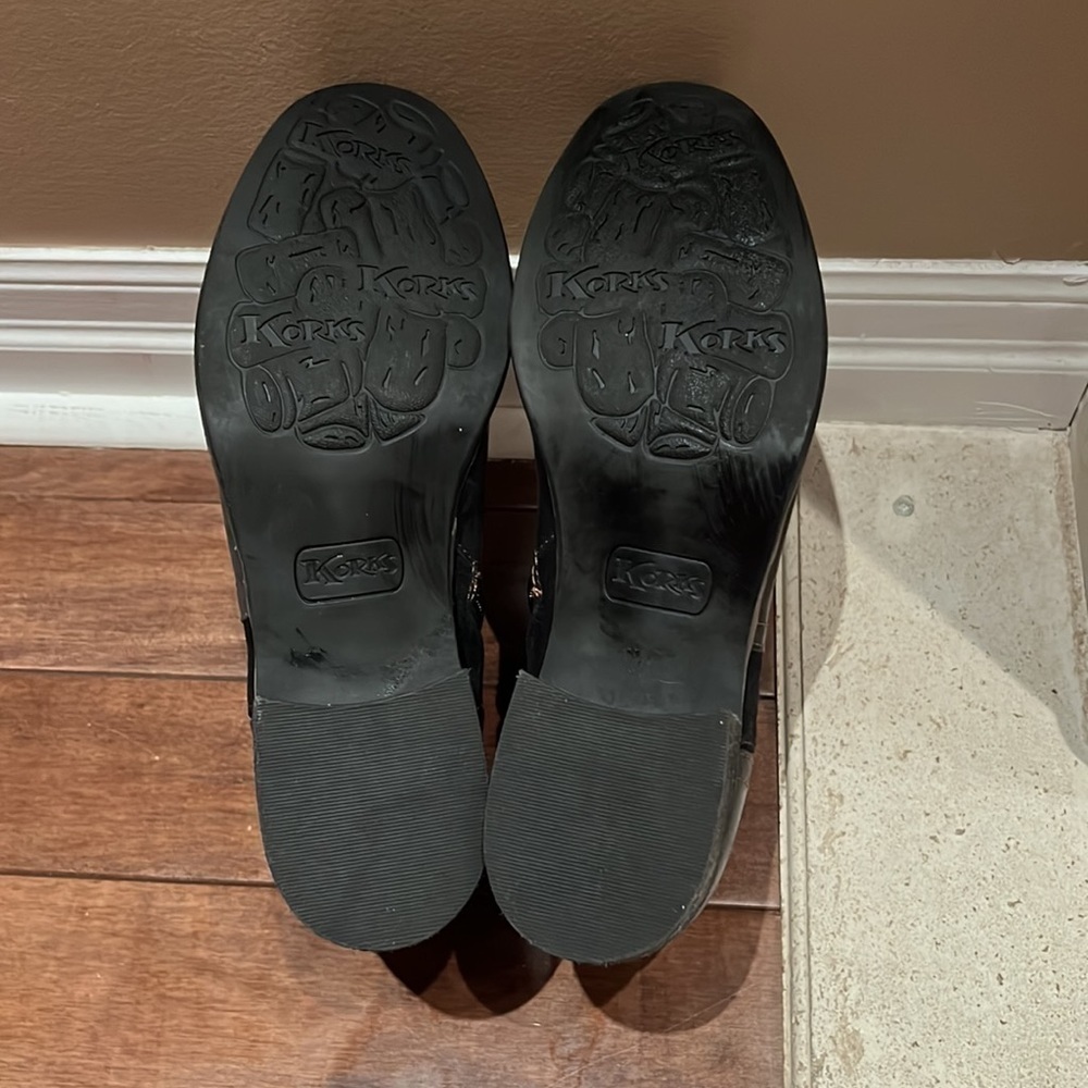 KORKS | Black Leather Heeled Booties NWOT - Picture 4 of 7
